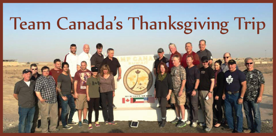Team Canada travels to troops over Thanksgiving Weekend